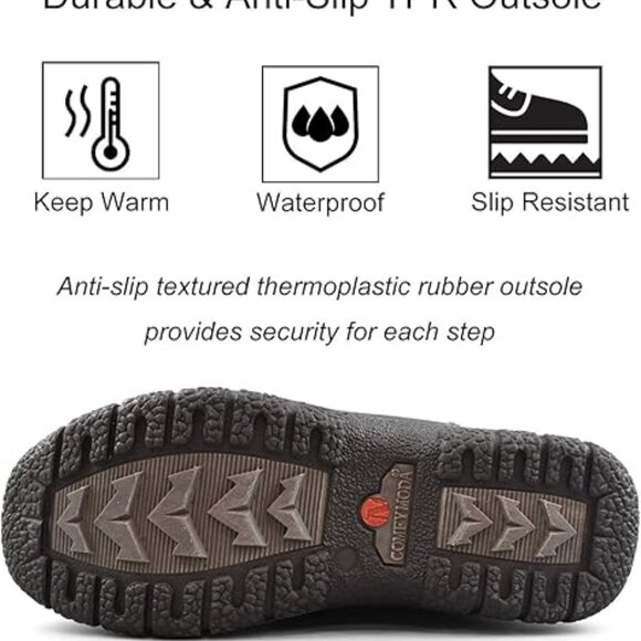 Comfy Women's Waterproof Wool Lined Winter Snow Boots Alberta - Picture 2 of 6